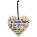 Fathers Day Funny Gifts Novelty Wooden Heart Sign Daughter Son