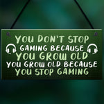 Games Room Novelty Gamer Sign For Boys Bedroom Man Cave Gift