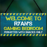 Personalised Gaming Sign Door Sign For Boys Bedroom Games Room