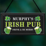 Personalised Irish Pub Sign Novelty Home Bar Man Cave Sign