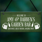 Novelty Garden Bar Sign Personalised Home Bar Shed Sign Alcohol