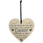 Daddy To Be Gifts Wooden Heart Fathers Day Gift From Bump Gifts