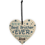 Funny Rude Cheeky BROTHER Gifts Wood Heart Gift From Sister