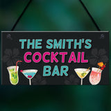 Personalised Cocktail Home Bar Signs And Plaques Novelty Gifts