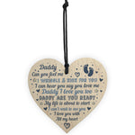 Daddy To Be Gifts From Daughter And Son Wood Heart From Bump