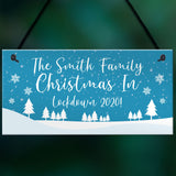 PERSONALISED Lockdown Family Christmas Sign Christmas Decor