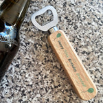 Personalised Birthday Grandad Wooden Bottle Opener Gift For Him