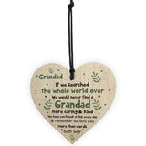 Grandad Gifts For Birthday Christmas Wood Heart Grandad Novelty
