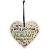 Fathers Day Funny Gifts Wooden Heart Sign Present From Daughter