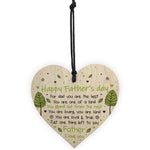 Fathers Day Gift Wooden Heart Fathers Day Card Gift For Dad