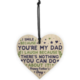 Cheeky Fathers Day Gift Wood Heart Funny Fathers Day Gift