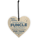 Happy Birthday Uncle Gift Wooden Heart Plaque Thank You Gifts