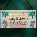 Tiki Bar Personalised Hanging Sign For Home Bar Novelty Garden