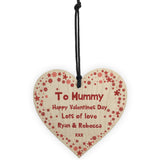 Valentines Day Gift For Mummy Wood Heart Personalised Gift