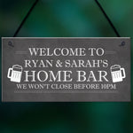 PERSONALISED Home Bar Signs Novelty Christmas Birthday Gifts