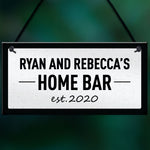 HOME BAR Sign PERSONALISED Man Cave Bar Sign Any Name Gift