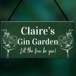 Personalised Gin Garden Signs Home Decor Gifts Novelty Home Bar