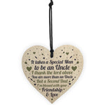 THANK YOU Uncle Gifts For Uncles Birthday Wood Heart Uncle Sign