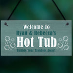 Hot Tub Personalised Plaques Novelty Home Decor Gifts Garden