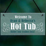 Hot Tub Personalised Plaques Novelty Home Decor Gifts Garden