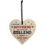 Funny Boyfriend Gift Wooden Heart Christmas Gift For Boyfriend