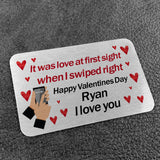 Funny Valentines Day Gift For Boyfriend Girlfriend Wallet Insert