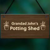 Personalised Potting Shed Sign Hanging Garden Shed Greenhouse