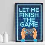 Gaming Print Wall Art For Man Cave Games Room Boys Bedroom