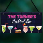 PERSONALISED Cocktail Bar Neon Effect Sign Bar And Pub Decor