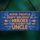 Uncle Is My Hero Novelty Birthday Christmas Plaque Gift Keepsake