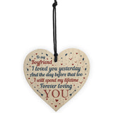 Novelty Valentines Gifts For Boyfriend Gifts For Him Wood Heart