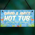 Personalised Hot Tub Sign Accessories Novelty Garden Plaque Shed