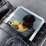 PERSONALISED Photo Metal Wallet Card Insert Dad Birthday Gift