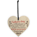 Great Dad Home Grave Garden Memorial Wood Heart Memory