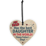 Fathers Day Gift From Daughter Novelty Wooden Heart Sign Gifts