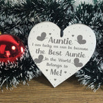 Novelty Auntie Gift For Birthday Christmas Engraved Heart