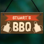 Personalised BBQ Sign Rustic Garden Plaque Man Cave Shed Sign