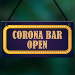 Home Bar Man Cave Pub Sign CORONA BAR OPEN Neon Effect