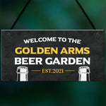 PERSONALISED Beer Garden Pub Sign Novelty Garden Home Bar