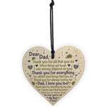 Dad Daddy Gift From Son Daughter Wooden Heart Sign Birthday Gift