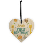 Personalised 1st Birthday Gift For Daughter Son Wooden Heart