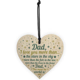 Dad I Love You Wooden Heart Fathers Day Gift Dad Birthday Gift