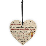 Quarantine 2020 Gifts Funny Christmas Gift Wooden Heart Gift