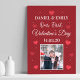 Personalised Our First Valentines Gift Print 1st Valentines Card