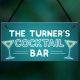 Personalised Cocktail Bar Signs And Plaques Novelty Home Bar