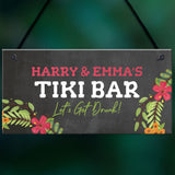 Tiki Bar Sign Personalised Garden Shed Home Bar Sign Alcohol