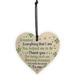 Thankyou Grandad Gift Wood Heart Fathers Day Gift For Grandad