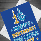 Funny 16th Birthday Card For Him Her Daughter Son Rude Card