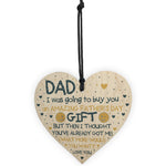 Funny Fathers Day Gifts Wood Heart Sign Present From Daughter