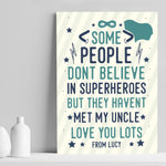 Quirky Gifts For Uncle Birthday Christmas Personalised Superhero